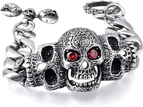 Gothic Skull Bracelet Men
