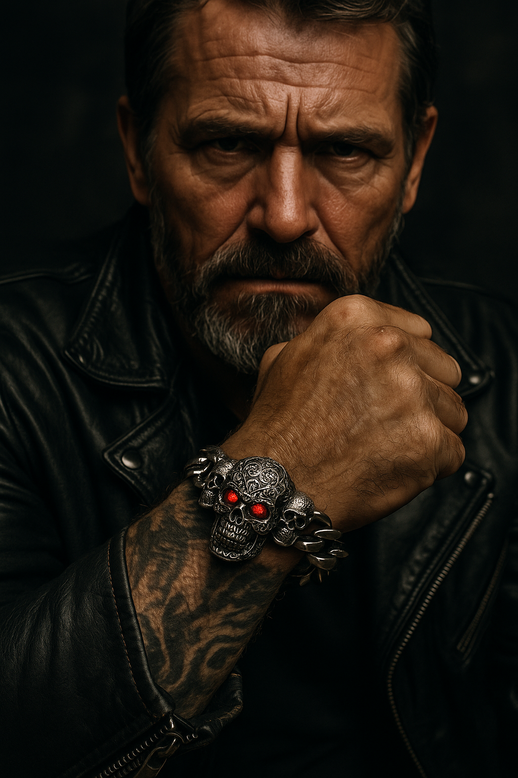 Gothic Skull Bracelet Men