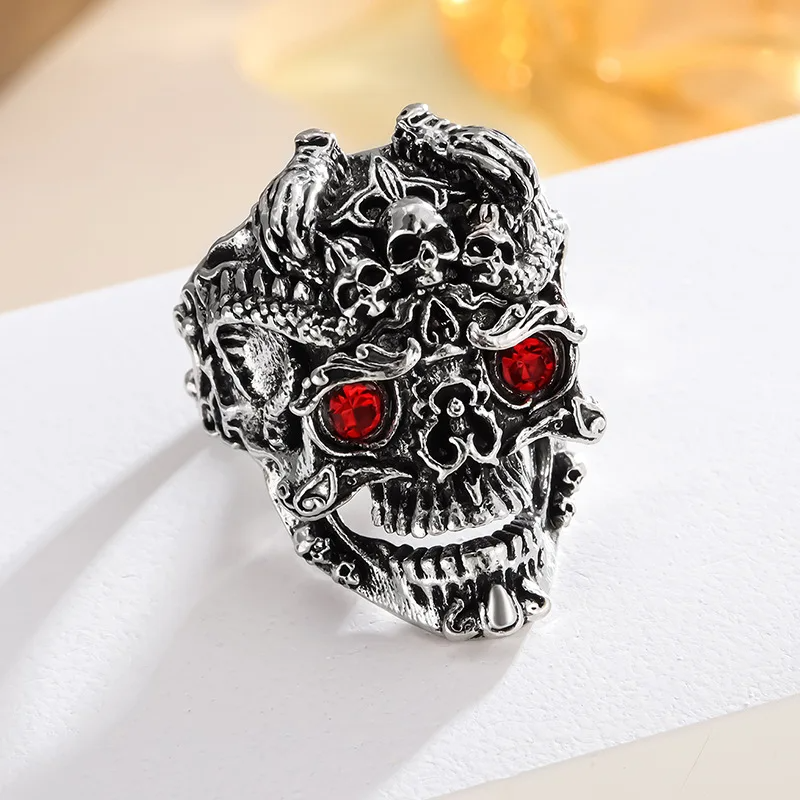skull trendy ring