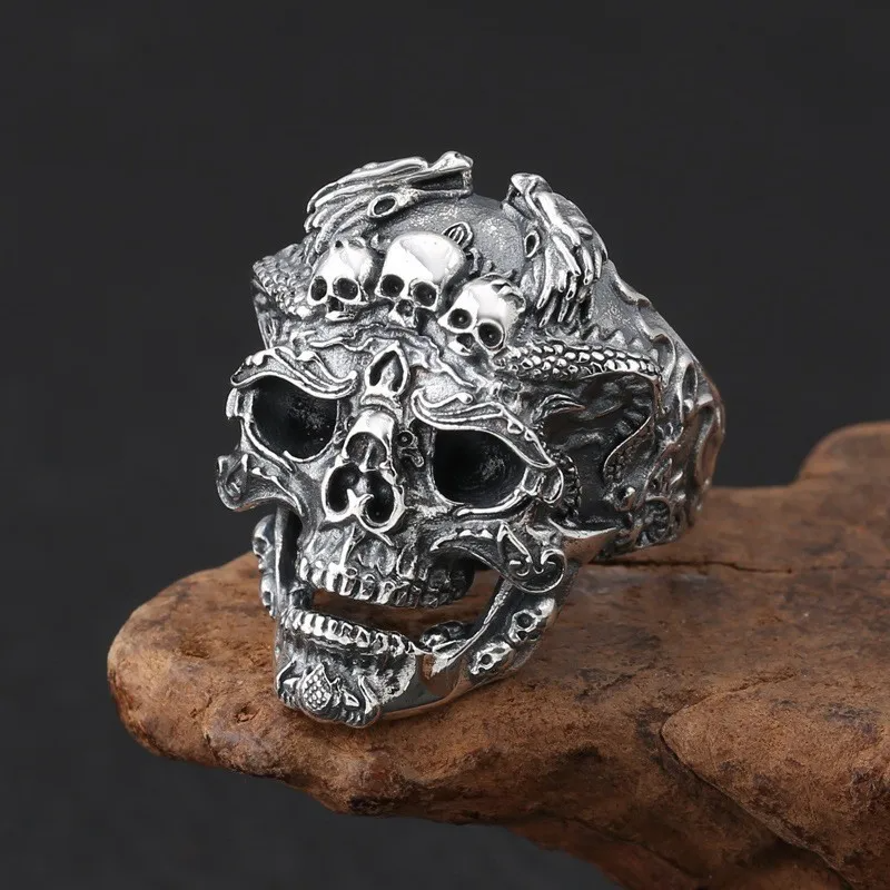 skull trendy ring