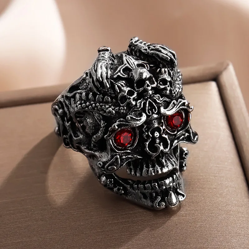 skull trendy ring