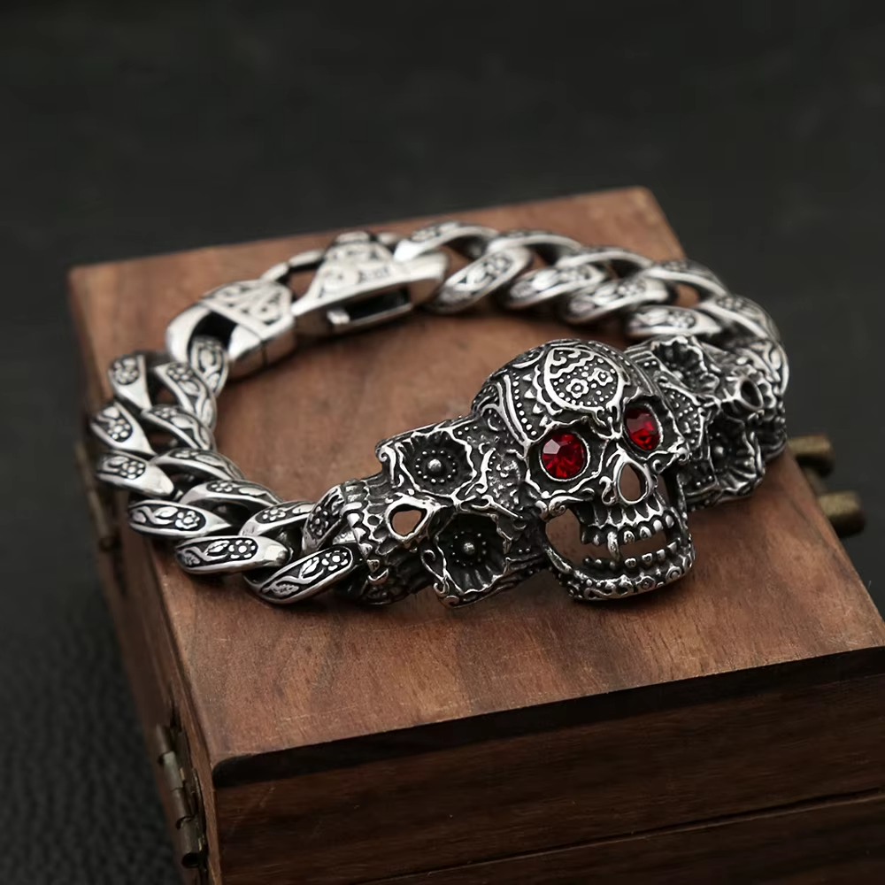 Mens Skull Bracelet