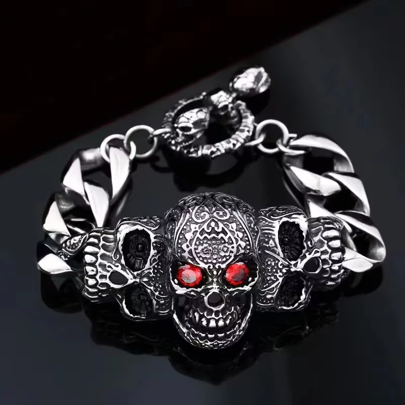 Gothic Skull Bracelet Men