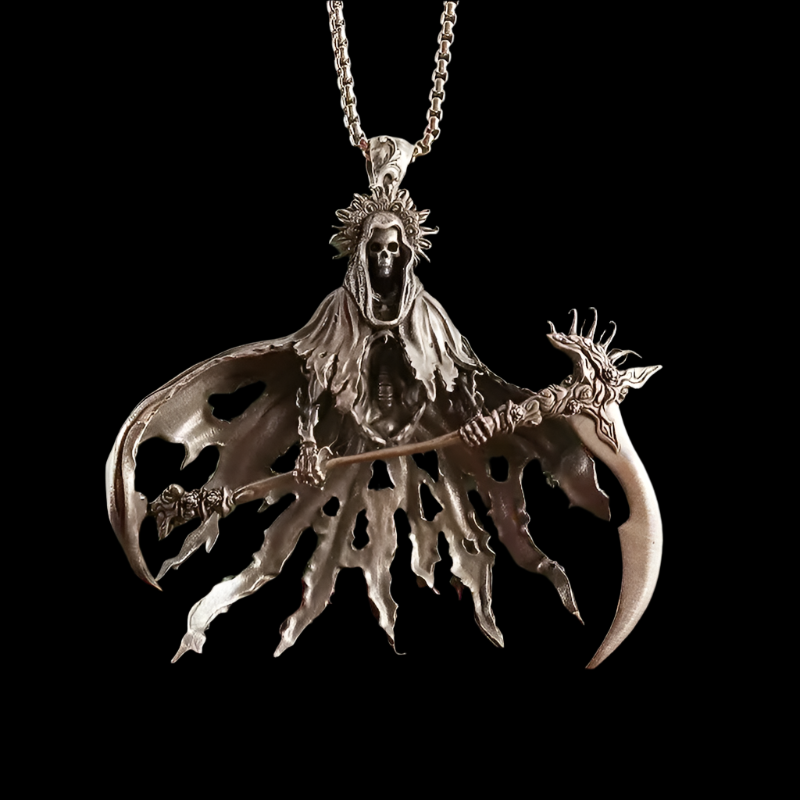 Retro Gothic Hellreaper Necklace Men