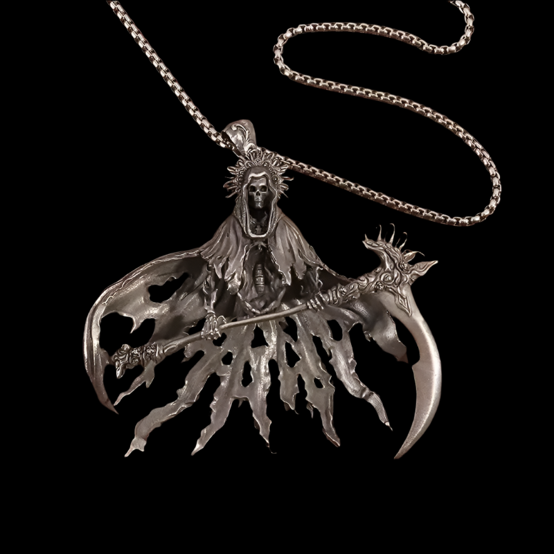 Retro Gothic Hellreaper Necklace Men