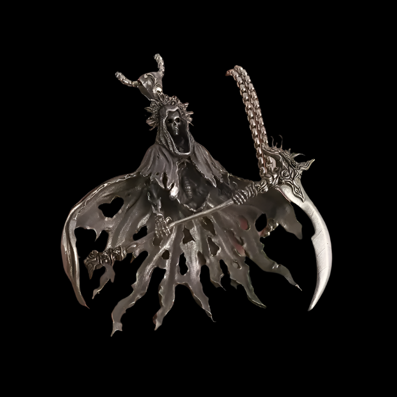 Retro Gothic Hellreaper Necklace Men