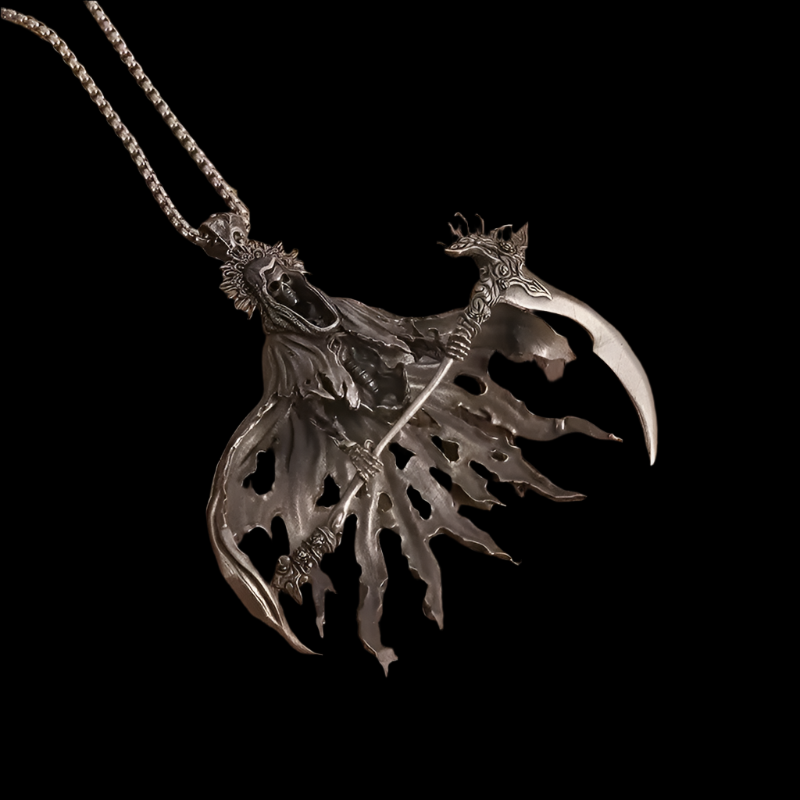 Retro Gothic Hellreaper Necklace Men
