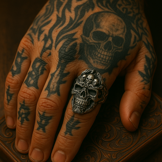 skull trendy ring