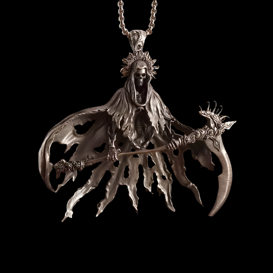 Retro Gothic Hellreaper Necklace Men